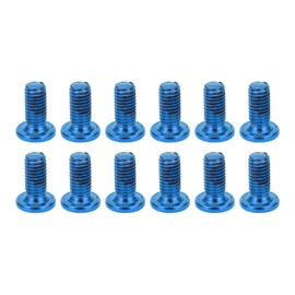 Bnineteenteam Bike Disc Brake Rotor Bolts, 12 Pcs Aluminium Alloy Bike Disc Brake Rotor Bolts Bike Disc Brake Rotor Bolts Screws for MTB(blue) Bicycles and spare parts