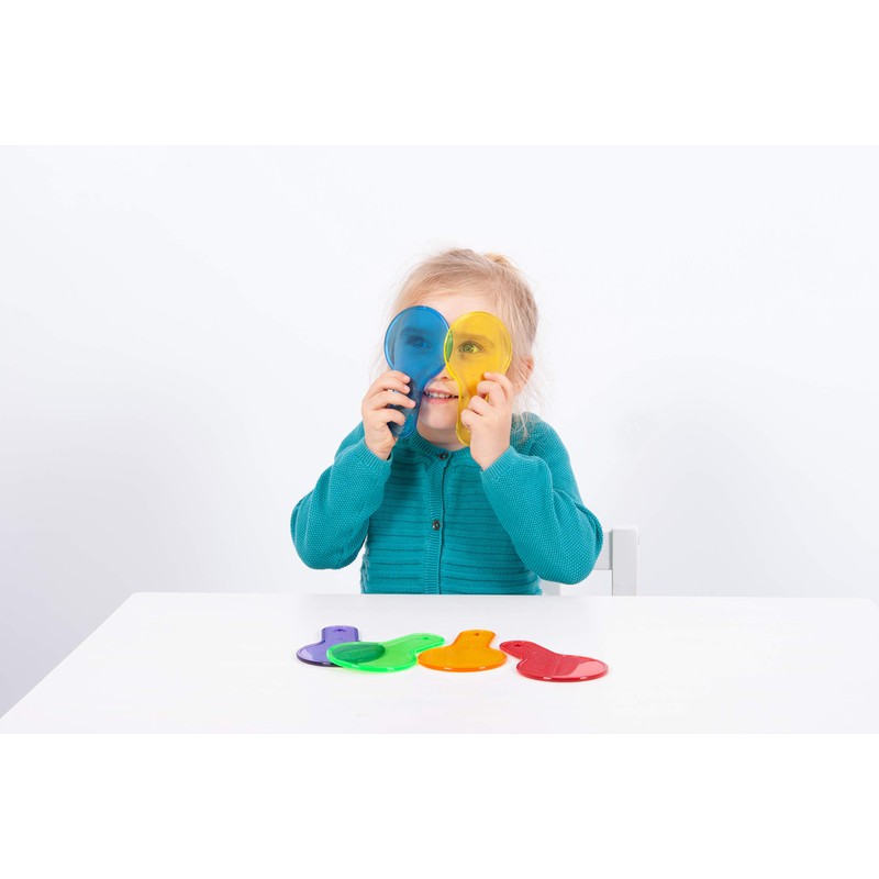 TickiT 73109 Translucent Colour Mixing Paddles - 6 Colours, Primary