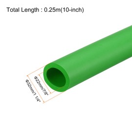 sourcing map Foam Grip Tubing Handle Grips 22mm(7/8") ID 32mm OD 10" Green for Utensils, Fitness, Tools Handle Support