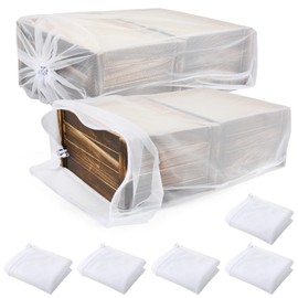 UNIFAMILY 5 Pack Bee Hive Mesh Transport Bags with Drawstrings, Breathable Bee Nuc Transfer Bag, Durable Bee Hive Bags for Beekeepers Transport Safely White Bee Hive Transport Bags