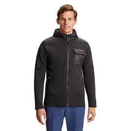 FALKE Men's TK Hooded Zip Jacket, Black (Black 3000), 3XL