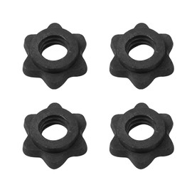 CALIDAKA 4pcs Spinlock Collars, Dumbbell Hex Nut, Dumbbell Rod Nut, 1 Inch Standard Barbell Screw Collar, Nonslip Dumbbell Screw Clamps for Dumbell Weight Lifting Fitness Training