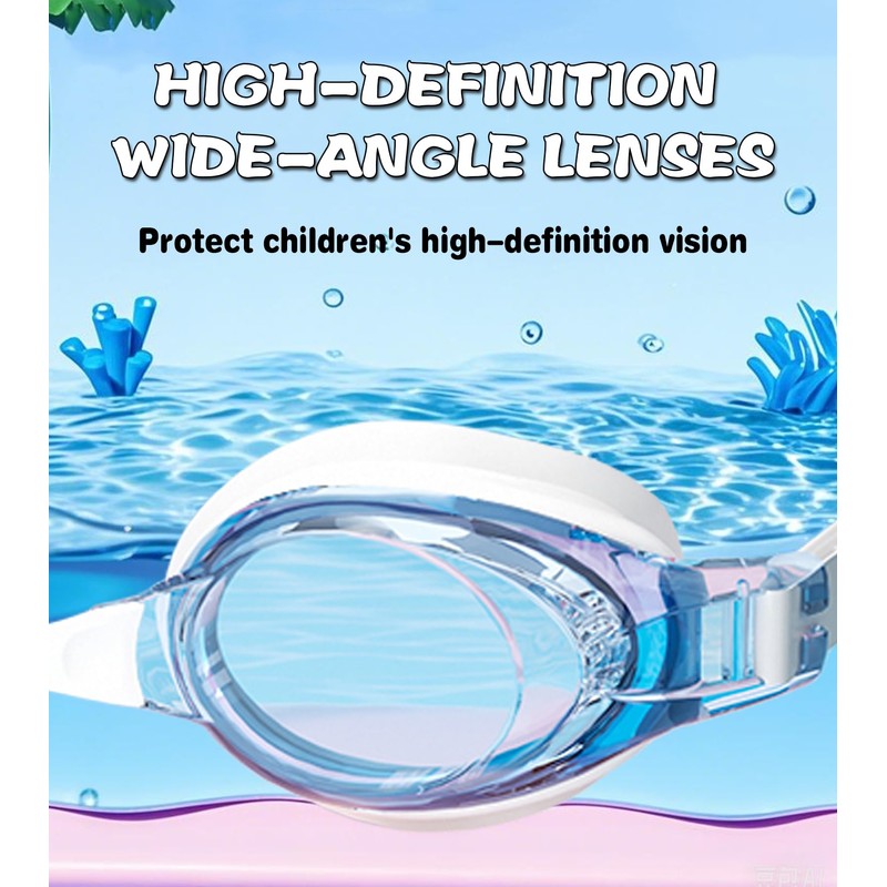 ProudDemon Swimming Goggles with Multicolour Mirrored Pink Frame UV Protection
