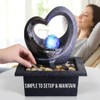 Ferrisland Tabletop Rock - Stacked Waterfall Fountain with LED -