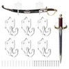 uxcell 6 Pcs Sword Holder Wall Mount Sword Racks Acrylic