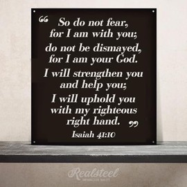 Inspirational Bible Quote Wall Sign – Christian Metal Scripture Decor for Home & Prayer Spaces (I4110BQWS-B-24X22) Inspirational Bible Quote Wall Sign – Christian Metal Scripture Decor for Home & Prayer Spaces
