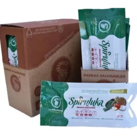 20 Spiruluka En Barra De Spirulina Orgánica , Coco Y Datil                                                                                            