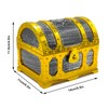 HOPELJ Kids Pirate Treasure Chest, Golden Border Plastic Storage Box