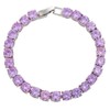 RIZILIA Round Cut Simulated Purple Amethyst CZ 18K Gold Plated