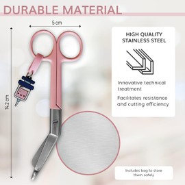 bandage Scissors - Blunt Tip Scissors - Stainless Steel - Design - Distinctive Keyring