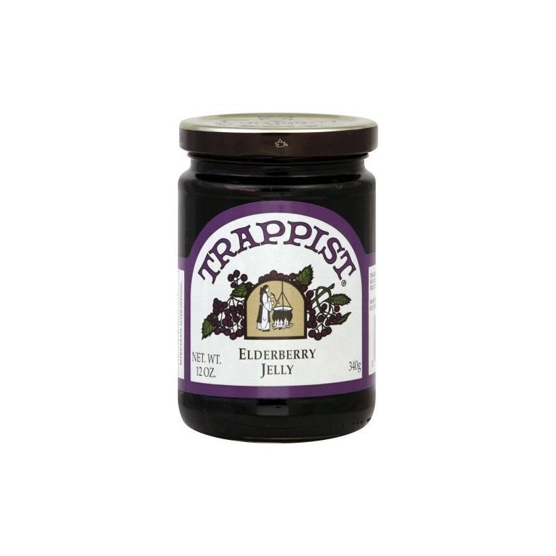Trappist Preserves Elderberry Jelly 12.0 Oz Jar(pack of 2)