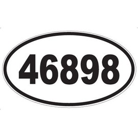 US Decal, Inc. Number 46898 Oval Sticker