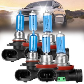 QUAYUB Fit for Jeep Grand Cherokee 2014-2018 Headlight Bulbs,9005/HB3 High Beam+H11 Low Beam+H11 Fog Light Halogen Light Bulb Combo Replcement Bulb Kit,Bright White,Pack of 6