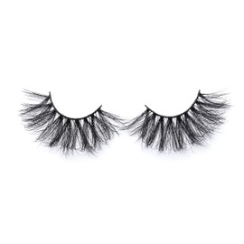 Eyelashes 25mm Mink Lashes 3D Natural Wispy Long Thick Full Volume Strip Eye Lashes (Black Style-IS008)