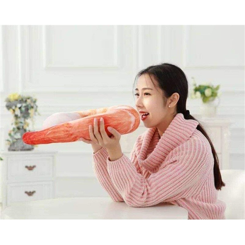 Goetland Large Shrimp Neck Pillow U Shaped Realistic Simulation Travel