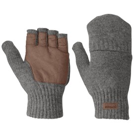 Outdoor Research Men's Lost Coast Fingerless Mitts, Pewter, S