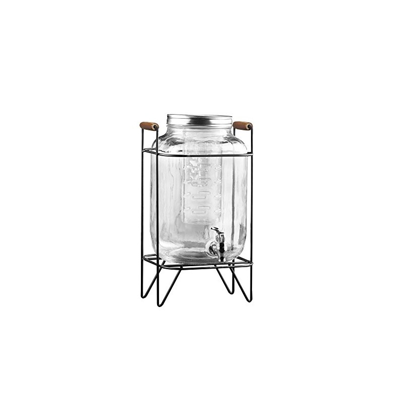 Style Setter 210741-GB 2 Gallon Infuser Glass Beverage Dispenser with