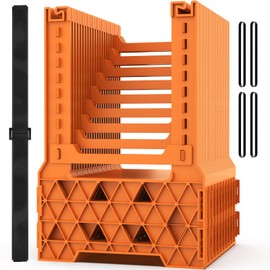 WELLUCK RV Sewer Hose Support 20FT, Blaze Orange RV Sewer Support with Adjustable Height Design, Secure Rubber Band and Carry Strap, Quick Setup and Collapse for Campers Travel Trailers and Motorhome