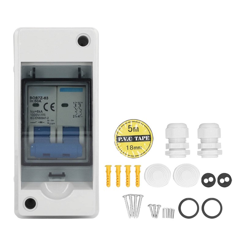 DC Miniature Circuit Breaker, 1000V DC Disconnect Switch with Transparent