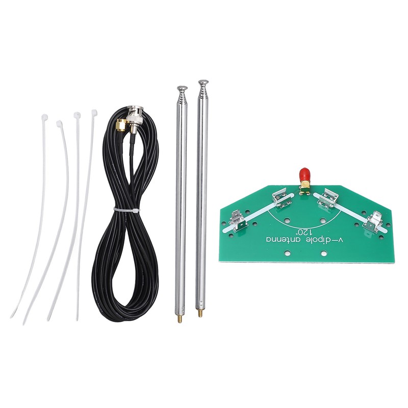 V Dipole Antenna SMA Female Interface Telescopic Antenna 78M‑415MHz FM