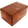 Indian Glance Wooden Urn Box - Cremation Urn for Human