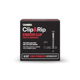 Clip and Rip Universal Hidden Deck Starter Clip (305 Stainless Steel)