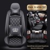 LOVJOYSE Crown Car Seat Covers Full Set, Premium Leather Waterproof