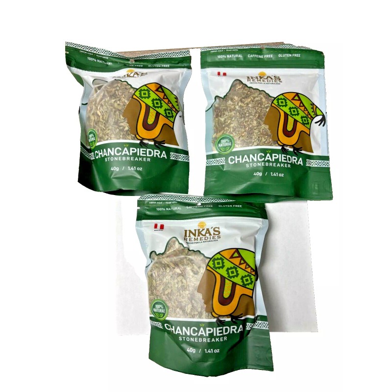 Inka 3-Pack Chanca Piedra, natural herbs, stonebreaker, 100% natural, kidney