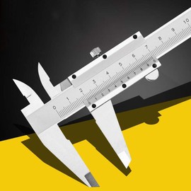 0-200 mm Vernier Calliper, High-Carbon Steel Precision Caliper with High Measuring Accuracy for Depth Measurement, Internal Measurement, External Measurement (0-200 mm)