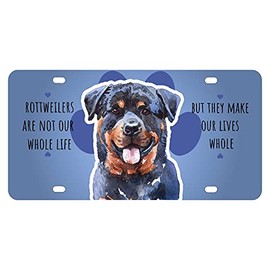 Rottweiler Watercolor Mini Metal License Plate 4.75 x 2.25 inch