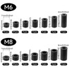 90pcs ABS Round Spacer Washer Assortment Kit, M6 M8 Nylon