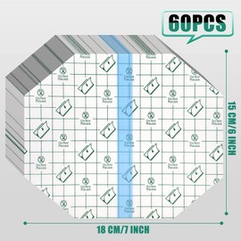 60 Pieces Transparent Stretch Adhesive Bandage Waterproof Wound Bandages Shower Waterproof Patch Clear Adhesive Bandages Protective Transparent Film for Swimming Showering (6 x 7 Inches)