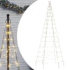 vidaXL LED Christmas Tree for Flagpole, 200 LEDs, Warm White,