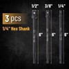 Bates- Impact Socket Adapter Set, 3 pcs, 6-Inch, 1/4", 3/8"