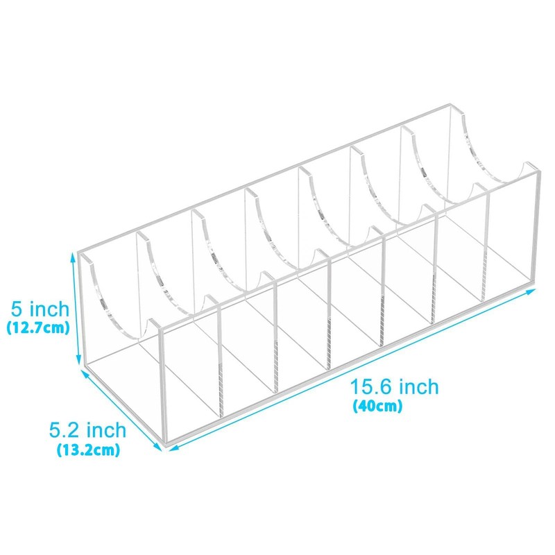 Belt Organizer,Acrylic Belt Storage Holder with Compartments | Clear Belt