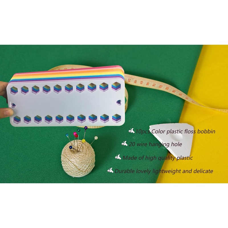 OMYZERO 10pcs Embroidery Floss Organizer Cross Stitch Thread Holder Storage
