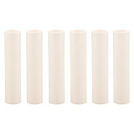 Creative Hobbies 4 Inch Tall Cream Plastic Candle Covers Sleeves Chandelier Socket Covers - Slip Over E12 Candelabra Base Sockets | Set of 6