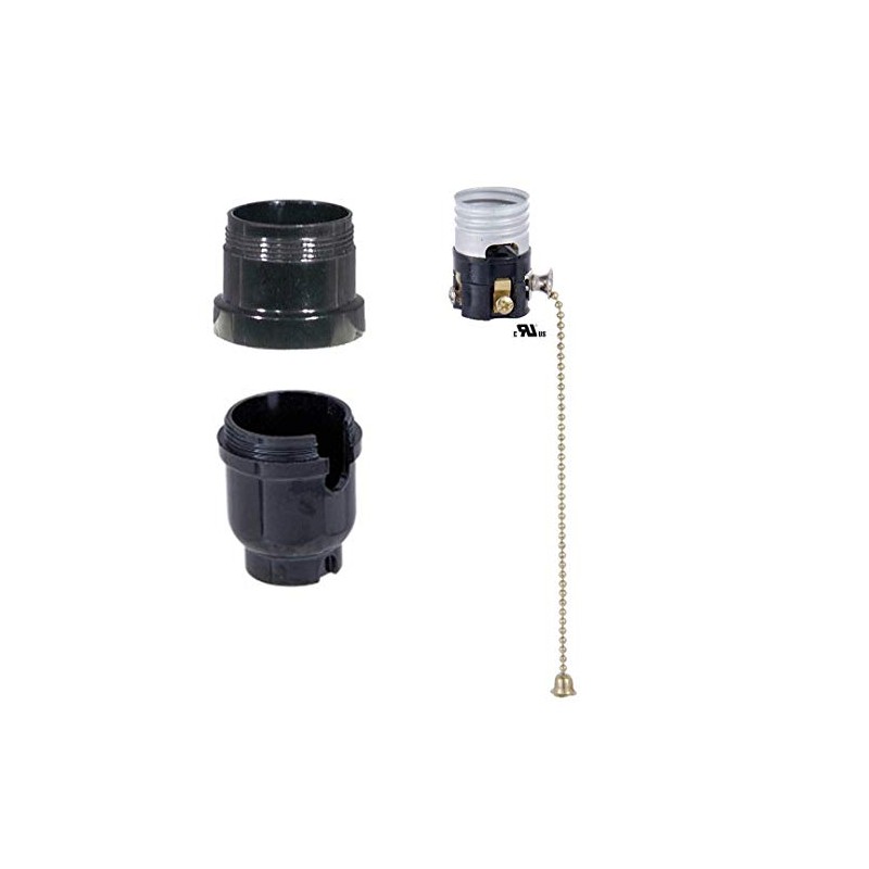 B&P Lamp® E26 Medium Base Phenolic Pull-Chain Socket with UNO