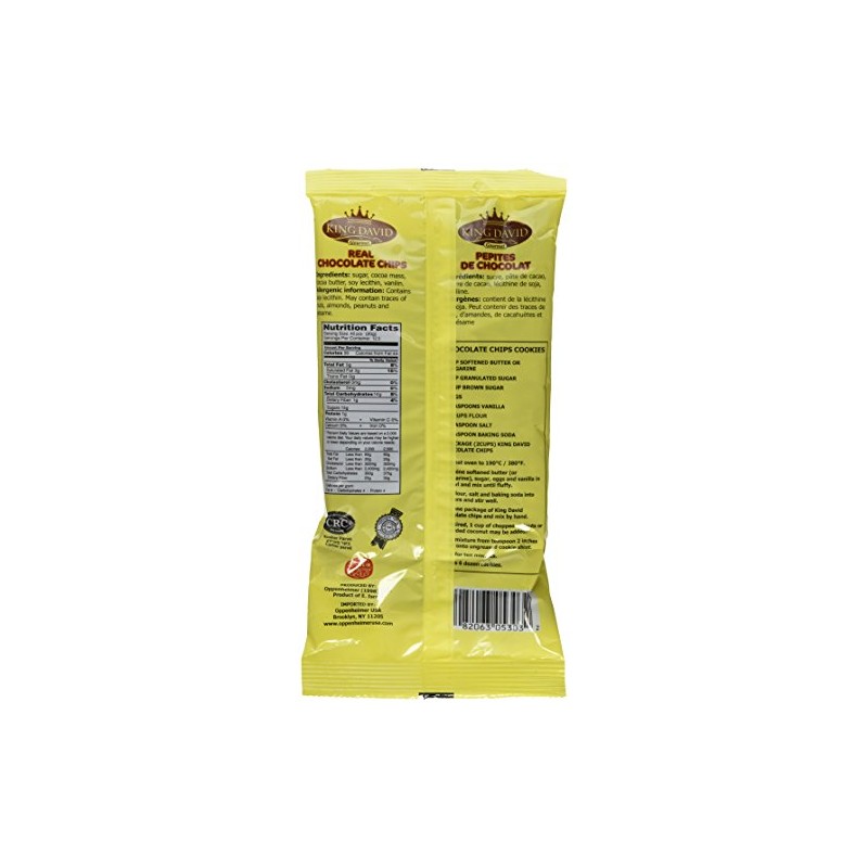King David Kosher Non-dairy Vegan Lactose Free Dark Chocolate Chips