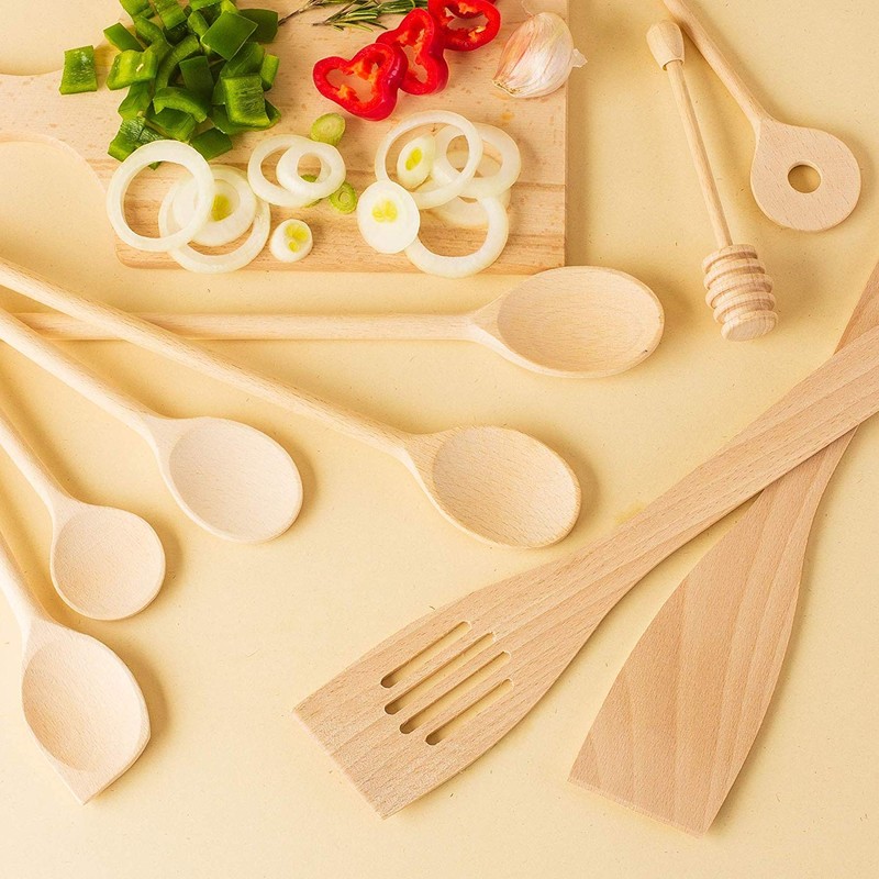 tuuli Kitchen Utensil Set Wooden Beech Kitchen Accessories (6 x