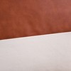Tosewever Faux Leather/Cotton Throw Pillow Covers, Set of 2 Modern
