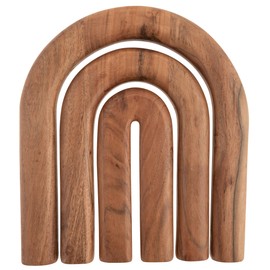 Karma, Wooden Arch Decor Boho Wood Rainbow Arch Decorative Objects Modern Shelf Decor Aesthetic for Table Shelf Mantel Living Room Decor