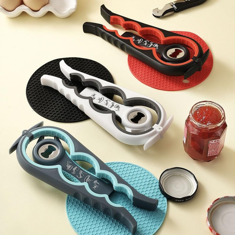 Bottle Opener Multi-functional Bottle Opener for Seniors Jar Opener (Set