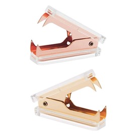 Rose Gold and Gold Staple Remover - 2 Pack Staple Removal Tool Set, Luxury Acrylic Rose Gold and Gold Office Supplies & Desk Accessories