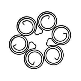 eMagTech Pack of 6 Door Handle Springs Spool with 2.5 Turns Replacement Spring 3 mm Thick Door Repair Left/Right