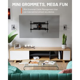 ECHOGEAR TV Cord Hider - 2.5" Mini in Wall Cable Management Kit Cord Concealer for Wall Mounted TVs - Easy 3-Step Install w/Locking Winged Grommets for Secure Fit - White