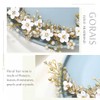 Gorais Diadema de flores para novia de boda con cristales