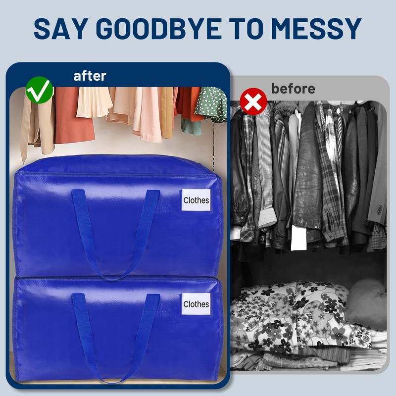 BlissTotes Moving Bags, Heavy Duty Moving Supplies & Storage Bags,