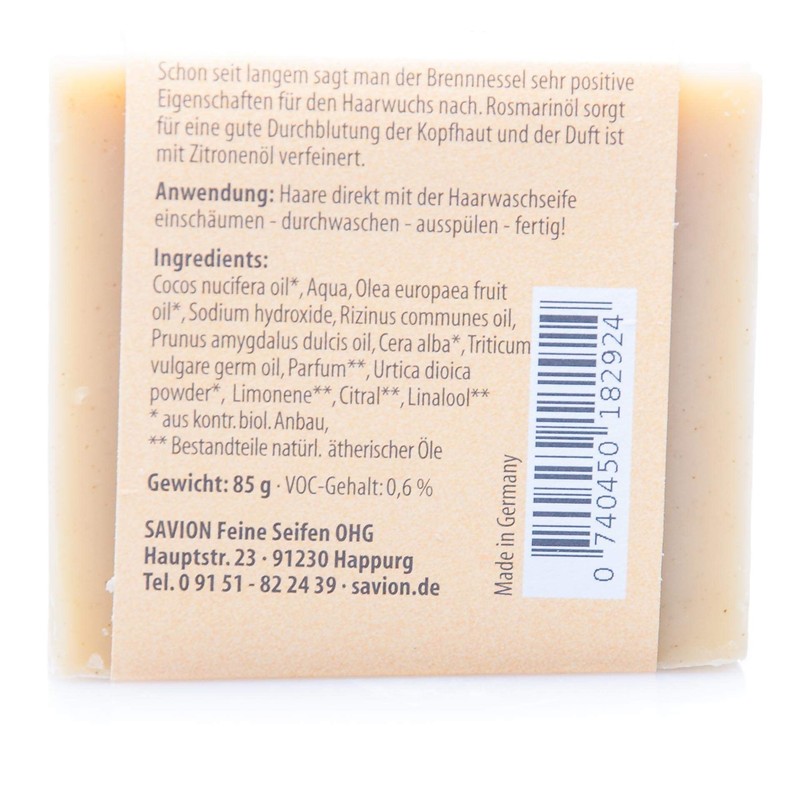 Savion Hairpower Nettle Hair Wash Soap 85g