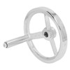 Rotary Handwheel, 16x160mm Lathe Handwheel Cast Iron Chrome Plated Hand